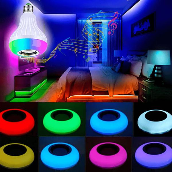 Bombillo Parlante Bluetooth Multicolor - Iluminación LED y Sonido Inalámbrico en un Solo Dispositivo | Control Remoto Incluido