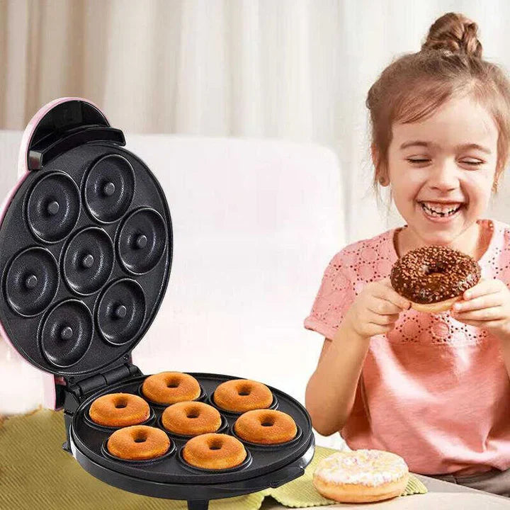 Máquina de Donas Profesional - Prepara 7 Donas Perfectas en Minutos | Fácil de Usar y Limpia"